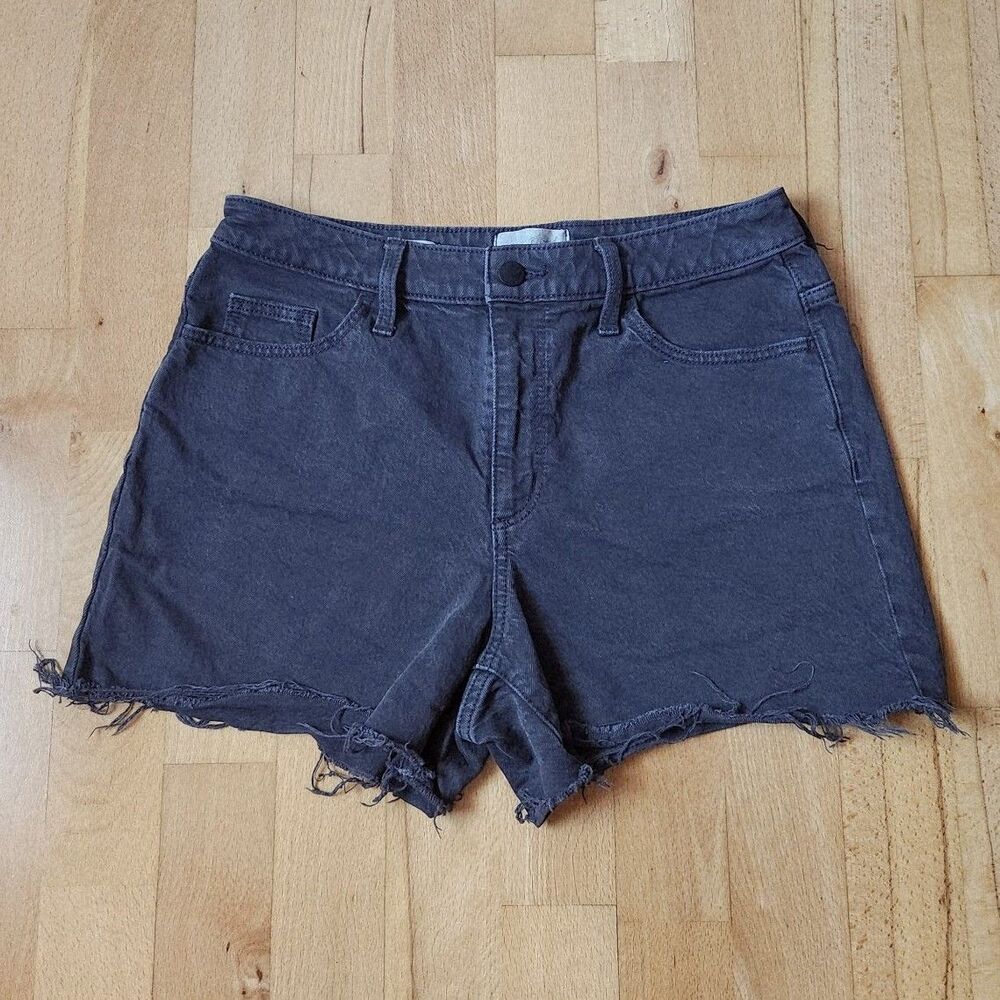 Universal Thread Vintage Midi Jean Gray/ Black Shorts, Size 6/ 28